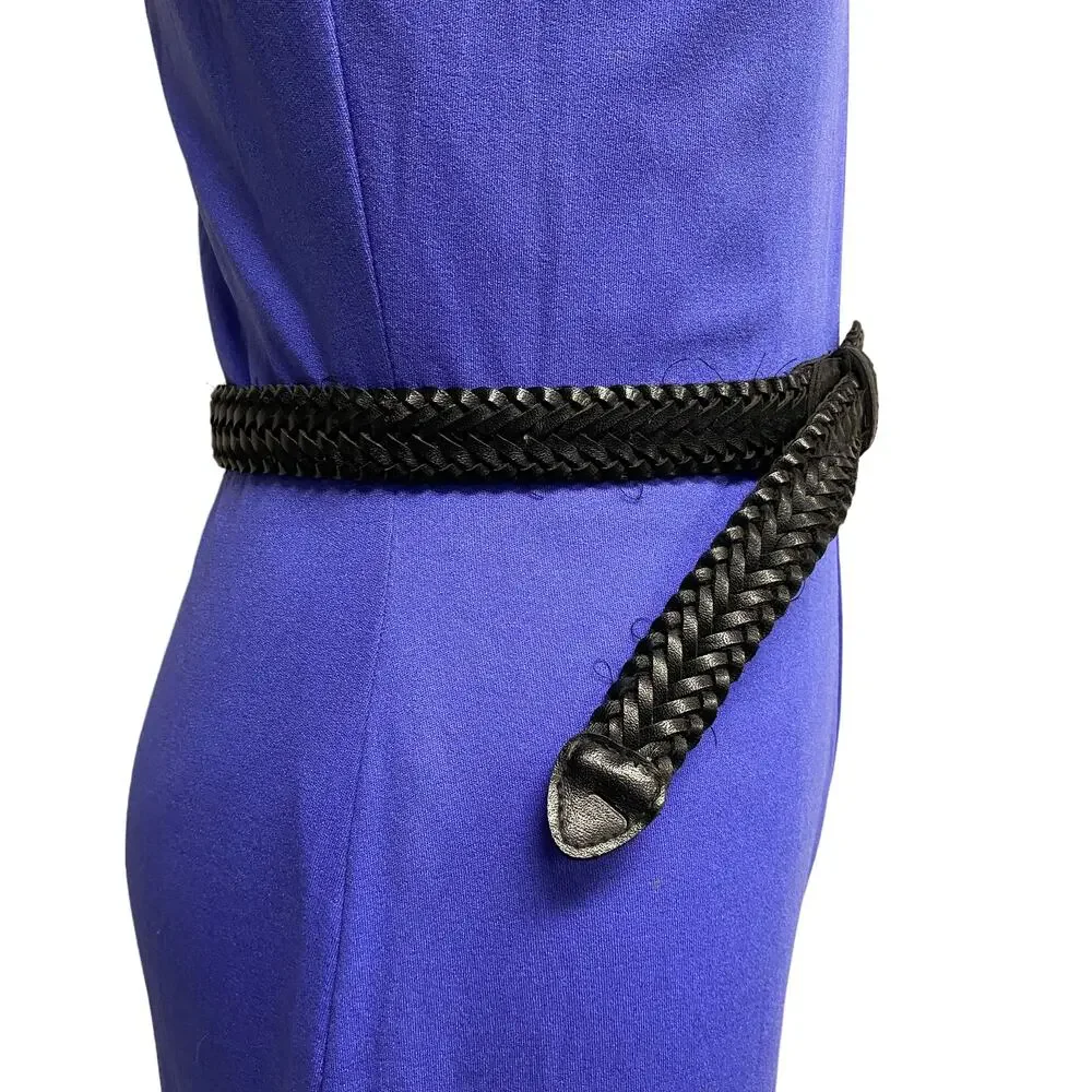 Vintage Womens Black Braided Belt